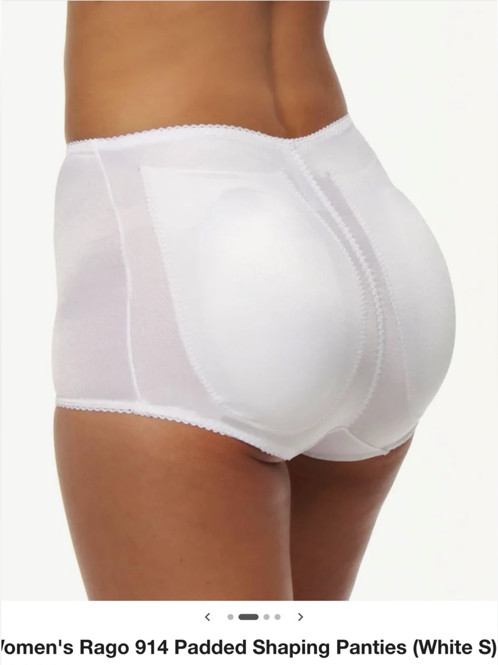 Rago Fake Butt Padded Panty Shaper Booty Lifter Brief Cream White Size L / 30